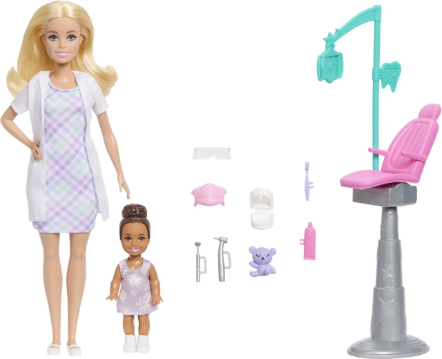 Σετ παιχνιδιού Barbie επάγγελμα οδοντίατρος ξανθιά