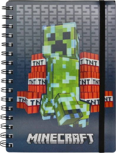 Σπιράλ σημειωματάριο Minecraft Creeper 3D A5 (80 φύλλα)