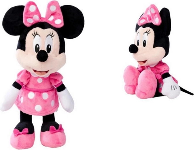 Λούτρινη Minnie της Disney με ροζ φόρεμα, 45 cm