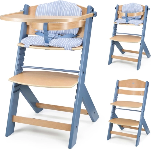 Παιδικό καρεκλάκι φαγητού Kinderkraft Enock Nordic Breeze με μαξιλάρι