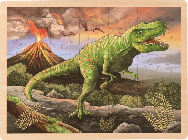 Ξύλινο παζλ T-Rex από την Goki