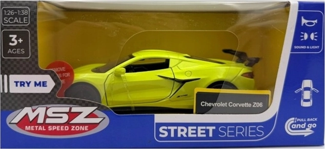 MSZ Chevrolet Corvette C8 με φως και ήχο, κίτρινο