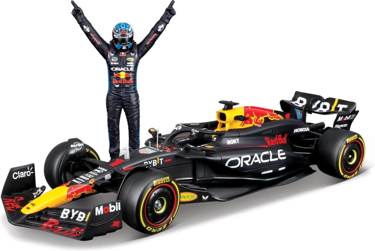 Συλλεκτικό μοντέλο Bburago Formula 1 Oracle Red Bull Racing RB20 2024 με φιγούρα Max Verstappen 1:24