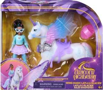 Unicorn Academy Μαγεία των φτερών Layla και ο μονόκερος Glacier με αξεσουάρ