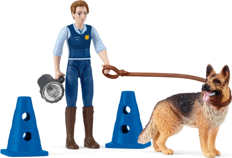 Σετ παιχνιδιού τσέπης Schleich – αστυνομική επέμβαση με σκύλο