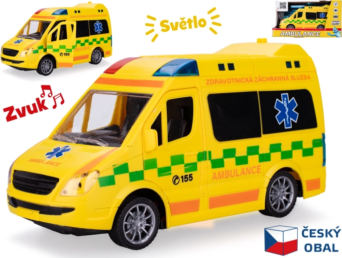 Ασθενοφόρο Auto CZ 1:20 με φώτα και ήχους με αδράνεια