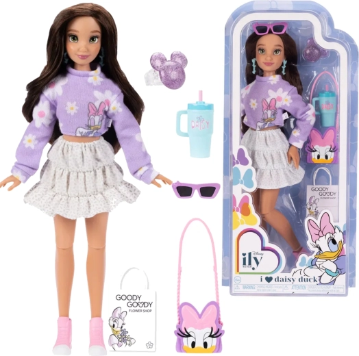 Disney ily 4ever μοντέρνα κούκλα εμπνευσμένη από την DAISY DUCK με αξεσουάρ 30 cm