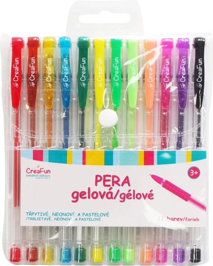 CreaFun gel στυλό – σετ 12 χρωμάτων