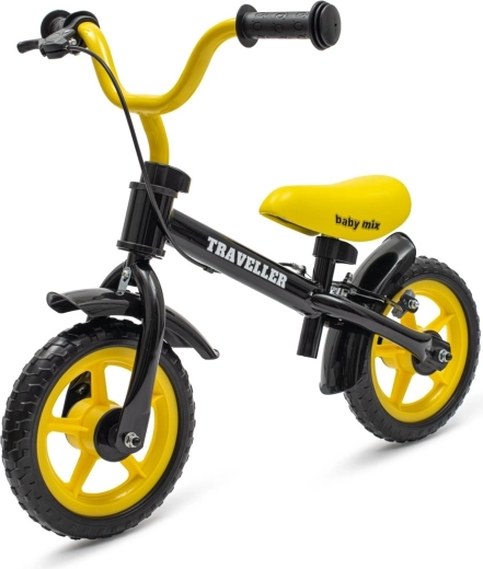 Παιδικό ποδήλατο ισορροπίας με φρένο BABY MIX Traveller μαύρο