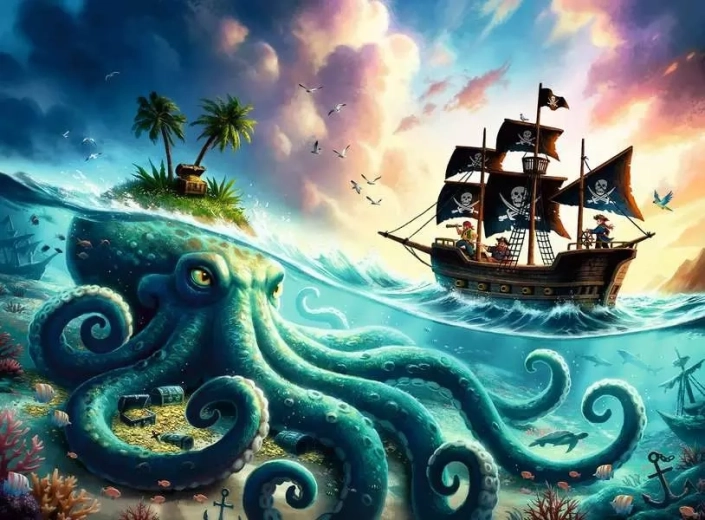 Παζλ Ravensburger Πειρατικός θησαυρός XXL 100 κομμάτια