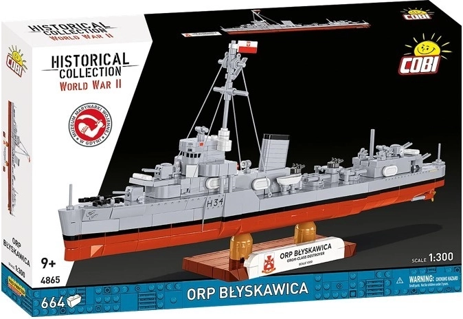 Κατασκευαστικό σετ Cobi ORP Błyskawica – αντιτορπιλικό (664 κομμάτια)
