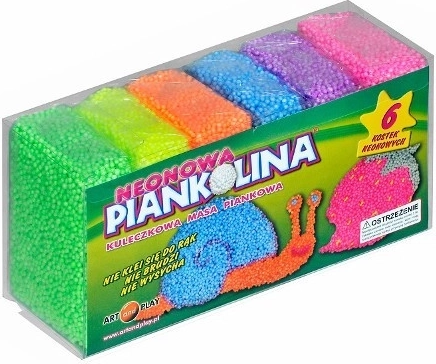 Piankolina νέον πλαστελίνη – σετ 6 χρωμάτων