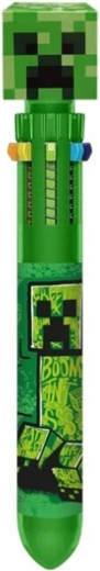 Δεκάχρωμο στυλό Minecraft Creeper με 3D topper - 1 τεμάχιο