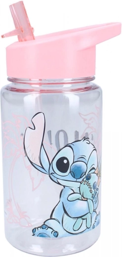 Vadobag πλαστικό μπουκάλι Lilo & Stitch με καλαμάκι 600 ml - 1 τεμάχιο