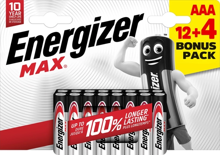 Αλκαλικές μπαταρίες Energizer Max AAA 16 τεμ.