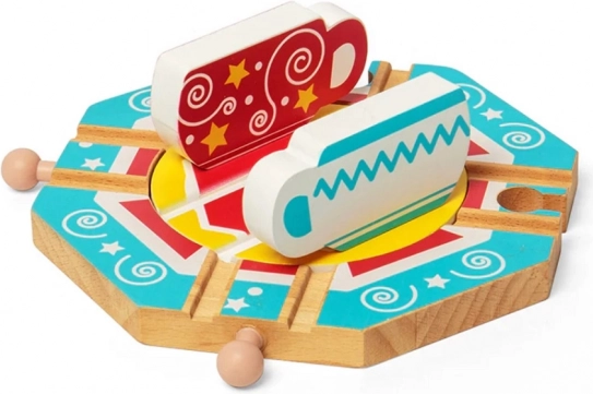 Bigjigs Rail Περιστροφική Πίστα με Μοτίβο από Φλιτζάνια Τσαγιού