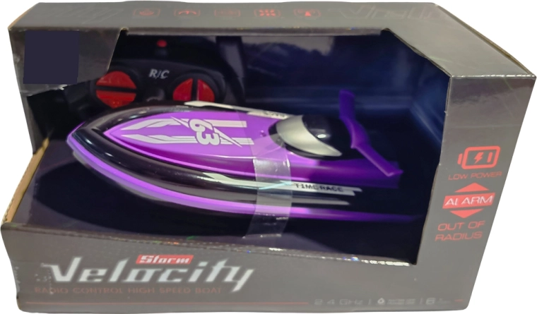 Τηλεκατευθυνόμενο ταχύπλοο Velocity 1:16 2,4 GHz μωβ
