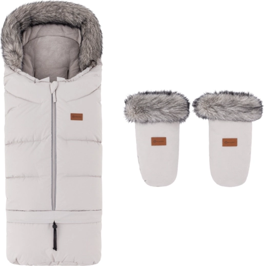 Petite&Mars χειμερινός ποδόσακος Arctic 4v1 με γάντια καροτσιού Fjora Champagne Shower
