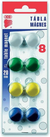 Χρωματιστοί μαγνήτες 20 mm, 8 τεμ. – ICO