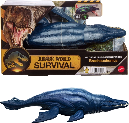 Διαδραστική φιγούρα δεινοσαύρου JURASSIC WORLD Survival Brachauchenius 30 cm
