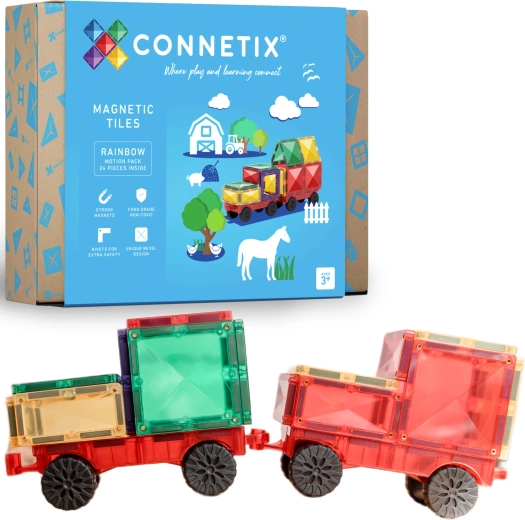 Connetix Rainbow Motion Pack μαγνητικές κατασκευές 24 κομμάτια