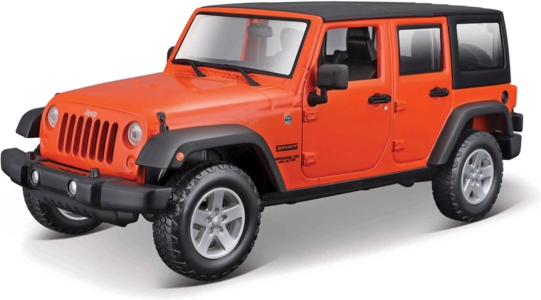 Maisto Jeep Wrangler Unlimited 2015 μεταλλικό πορτοκαλί 1:24