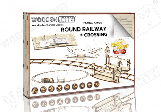 WOODEN CITY 3D παζλ κυκλικές ράγες με διάβαση (159 τεμάχια)