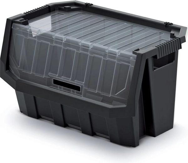 Πλαστικό κουτί αποθήκευσης Truck Max Plus 60 l, μαύρο