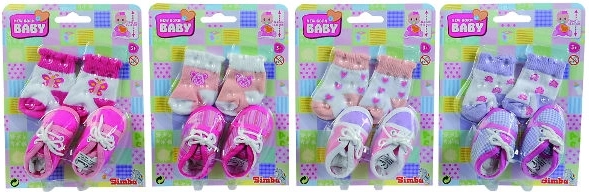 Simba παπουτσάκια και κάλτσες για κούκλα New Born Baby 38–43 cm - 1 τεμάχιο