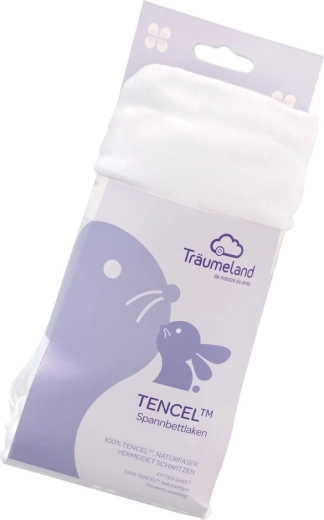 Träumeland εφαρμοστό σεντόνι Tencel 40 × 90 cm λευκό
