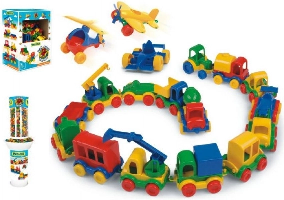 Μίνι πλαστικά αυτοκινητάκια Kid Cars 10 cm – μείγμα 10 ειδών, κουτί 54 τεμ.