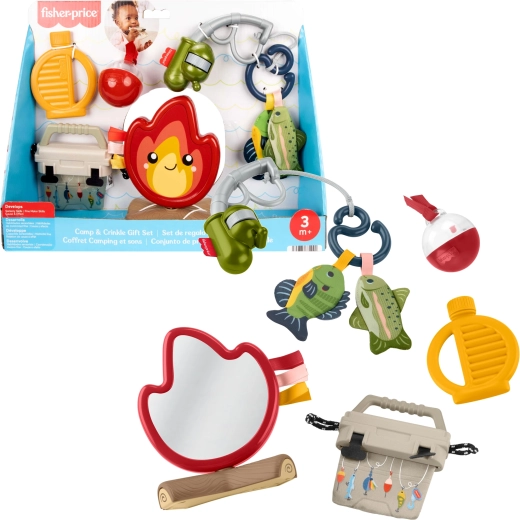Fisher-Price δωροσετ αισθητηριακών παιχνιδιών για μωρό Biwak Malucha (κάμπινγκ) – 7 τεμάχια