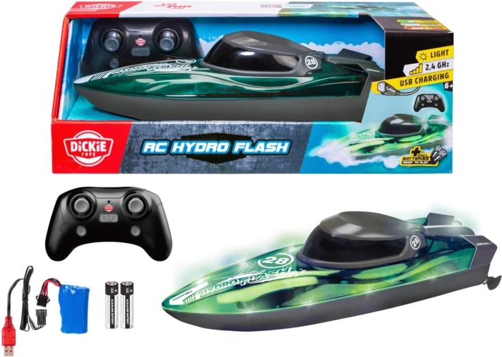 RC σκάφος με φωτισμό Dickie Toys Hydro Flash 29 cm