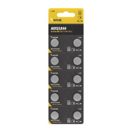 Αλκαλική κουμπωτή μπαταρία AG13 / LR44 / A76 / 357 1,5 V – συσκευασία 10 τεμ.