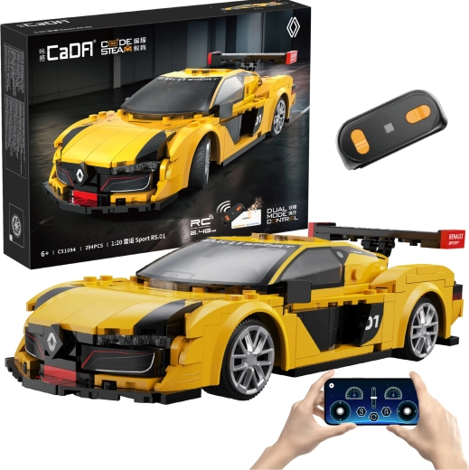 Σετ κατασκευής CaDA RC αγωνιστικό αυτοκίνητο RENAULT SPORT RS.01 1:20, 294 τεμάχια, Dual Mode