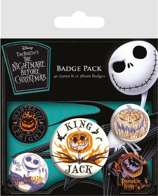 Σετ κονκάρδων NIGHTMARE BEFORE CHRISTMAS – 5 τεμ. (2,5–3,5 cm)
