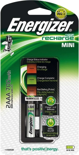 Energizer mini φορτιστής AAA με 2× AAA Power Plus 700 mAh