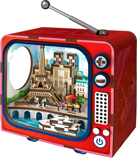 2Kids Toys 3D ξύλινο παζλ/κατασκευή retro TV Παρίσι