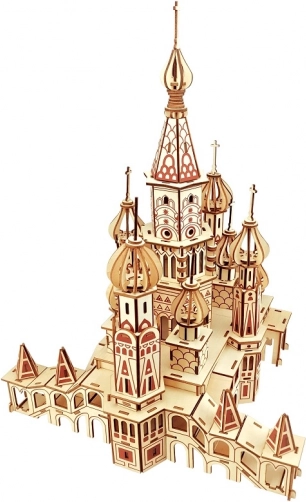 Woodcraft ξύλινο 3D παζλ Καθεδρικός Ναός του Αγίου Βασιλείου – φυσικό
