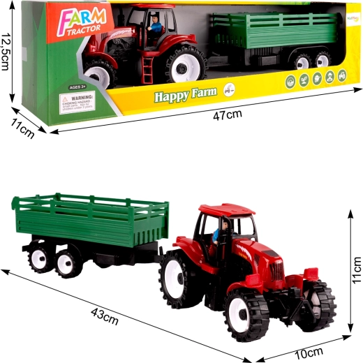 Τρακτέρ με ρυμουλκούμενο 43 cm