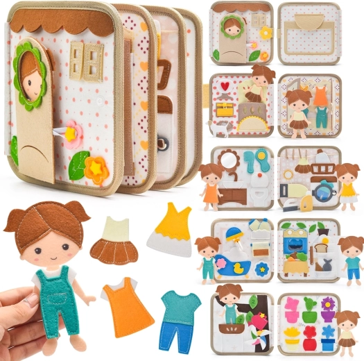 2Kids Toys αισθητηριακό busy βιβλίο σπιτάκι με κούκλα