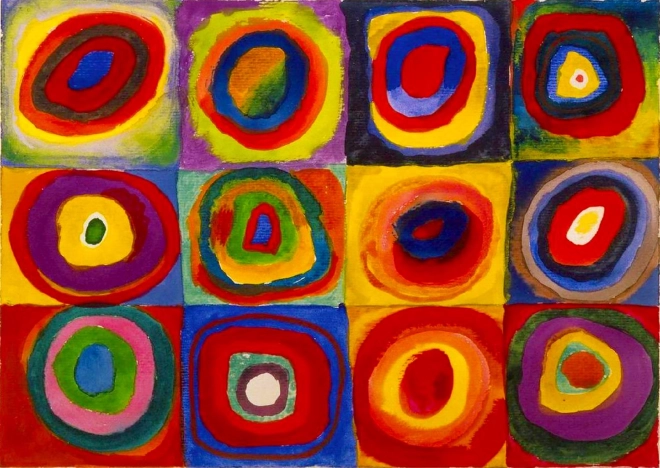 Παζλ 1000 κομματιών – Wassily Kandinsky: Μελέτη χρωμάτων – Τετράγωνα με κύκλους