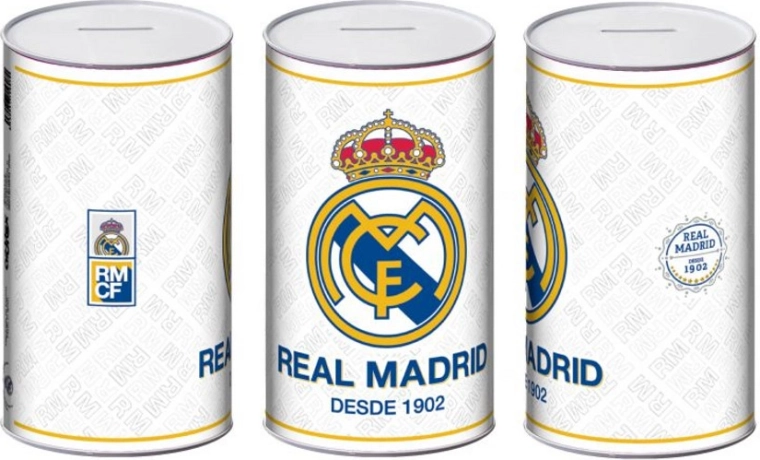 Μεταλλικός κουμπαράς Real Madrid 10 × 10 × 17,5 cm