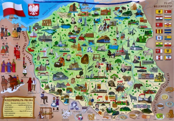 Μαγνητικός χάρτης Πολωνία 3 σε 1