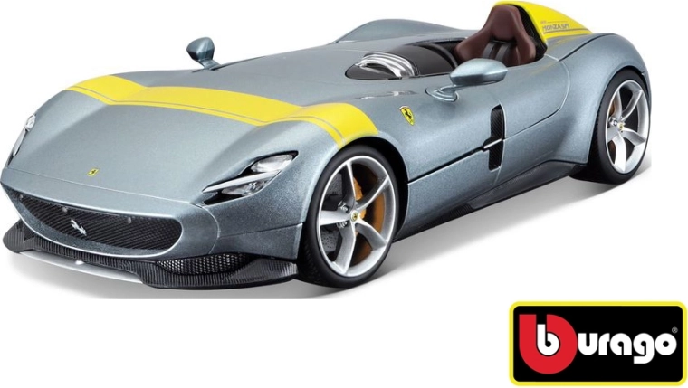 Bburago Ferrari Monza SP1 RACE+PLAY ασημί μοντέλο αυτοκινήτου 1:18