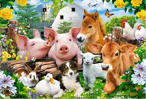 Παιδικό παζλ maxi – FARM FRIENDS, 40 κομμάτια, CASTORLAND