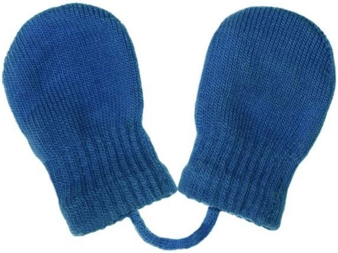Παιδικά χειμερινά πλεκτά γαντάκια New Baby navy 0–3 μηνών