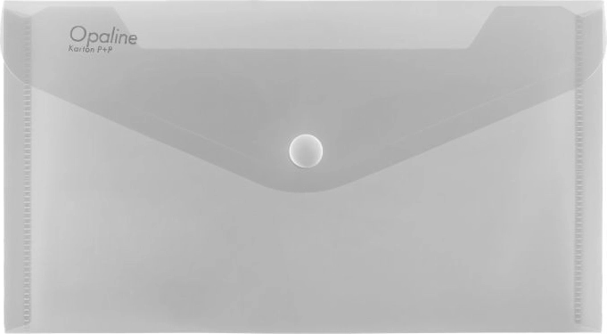 Θήκη εγγράφων DL Opaline διάφανη με κούμπωμα (druk), πολυπροπυλενική θήκη για έγγραφα