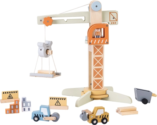 2Kids Toys ξύλινος γερανός με αξεσουάρ