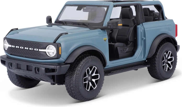 Maisto 2021 Ford Bronco Badlands χωρίς πόρτες μπλε 1:18